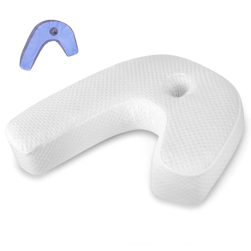 Amazon.com: AMZDOTD Side Sleeper Pillow,J-Shaped Side